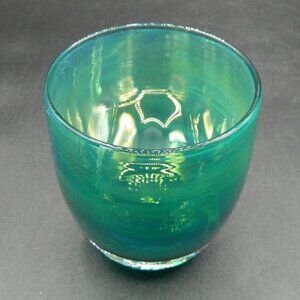 Glassybaby Gratitude Peacock Blue Votive Candleholder